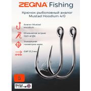 Крючок для морской рыбалки от Zegna Fishing эквивалент MUSTAD HOODLUM 4/0 GAP 21.2мм Джиг 5шт