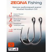 Крючок для морской рыбалки от Zegna Fishing эквивалент MUSTAD HOODLUM 3/0 GAP 19.3мм Джиг 10шт
